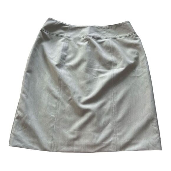 Worthington Women Solid Beige Short Lined Straight Pencil Skirt Size 12 Pockets - Picture 1 of 10